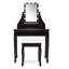Ensemble de coiffeuse en bois massif avec tabouret et miroir Wegate-1954793950