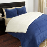  Sherpa Bedding Set - Fleece Bedspread with Pillow Shams Comforter Set - Warm, Cozy Bedding