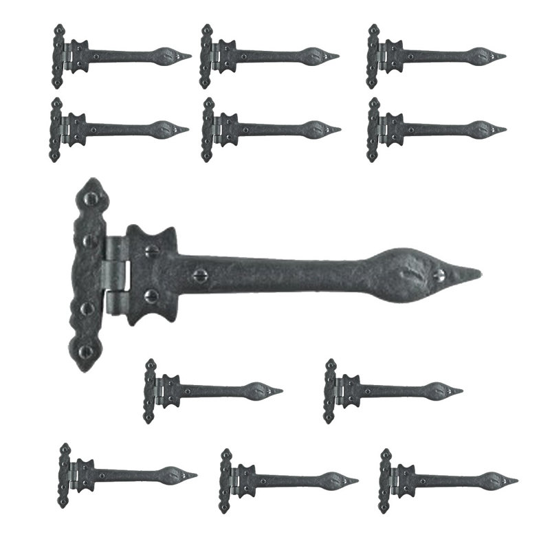 Spear Tip Wrought Iron Strap Hinge