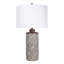 Lampe de table en céramique géométrique Harmony - brun et blanc - ensemble de 2