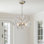 Lustre en cristal de champagne à 6 lumières 17,7 po Rosa