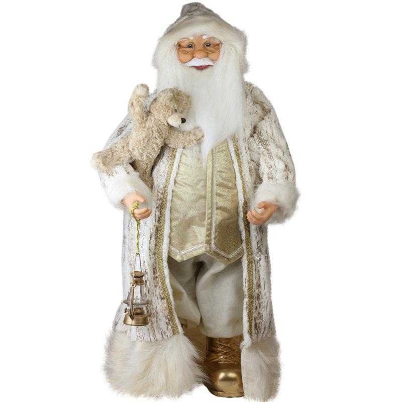 Décoration de Noël 32 po père Noël somptueux or