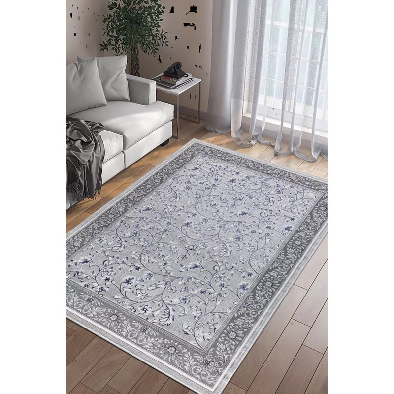 Floral Flatweave Area Rug, Rectangle 120 x 170 cm