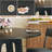 7-Piece Round Dining Table Set Black, Upholstered Chairs for 4-6