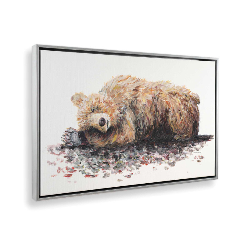 «Long Winter's Nap» par Kamdon Kreations, reproduction d'art, Toile avec cadre, Argent, L 48 x H 32