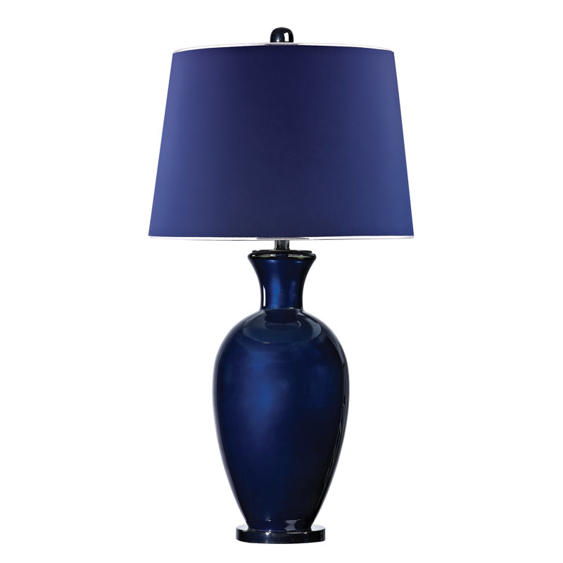 Lampe de table 1 lumière Helensburugh 34 po de haut - Bleu marine