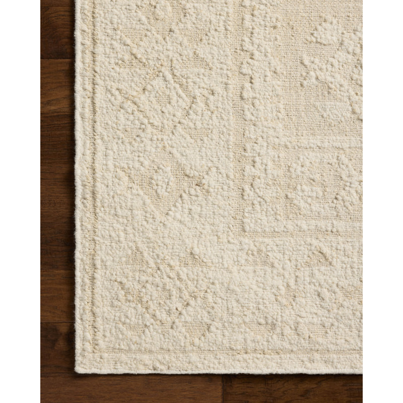 Marceli Ivory / Natural Area Rug, Square 1'6"