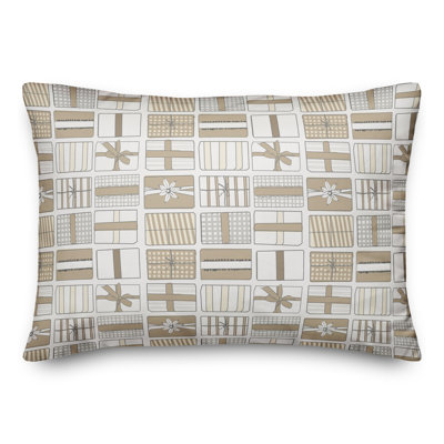 Neutral Gift Boxes Throw Pillow