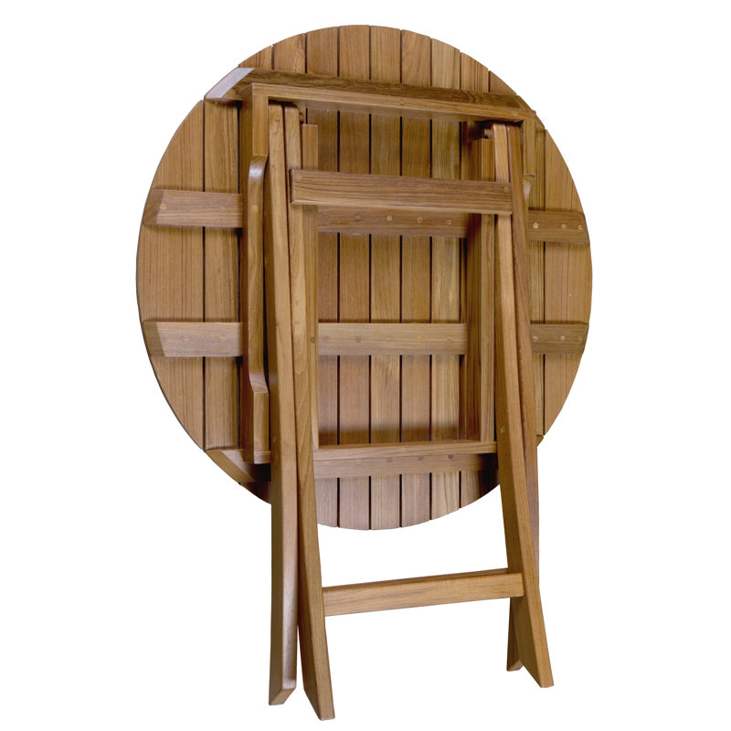 Rothsay Round Teak Folding Outdoor Bistro Table , 29.5'' in. W 29.5'' in. D