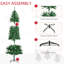 Sapin de Noël artificiel mince de 7 pi de hauteur non éclairé avec branches réalistes et 865 pointes