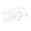 Causeuse-coussin standard en cuir véritable brun