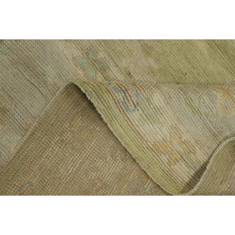 Tapis turc vert Oushak 9x12