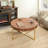 Briyan Round  Coffee Table Fir Wood Table Top with Cross Legs Base,Cocktail Table,Living Room Table-1969792351-1969792349-1988400672