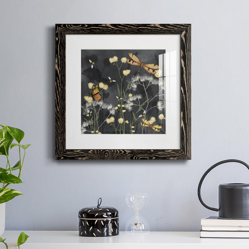 " Garden Magic I ", Black Framed, 31.5" H x 31.5" W x 1" D