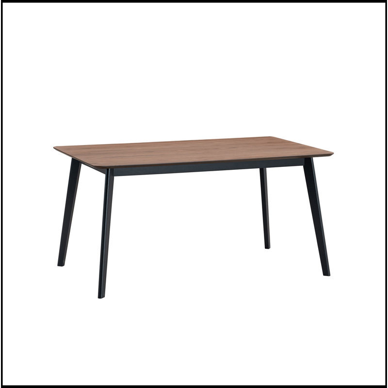 Table de salle à manger en noyer et finition noire