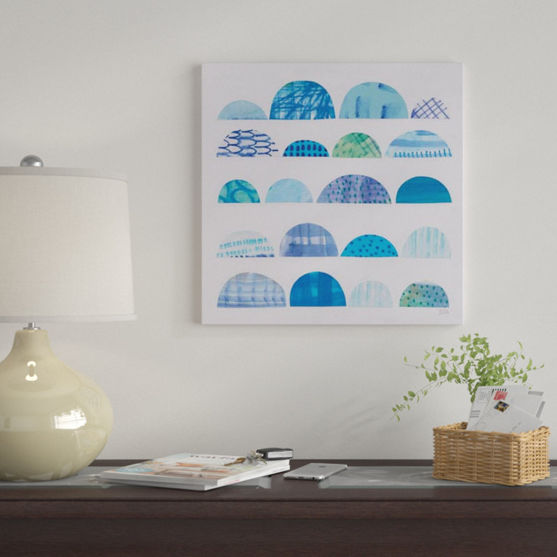 « half moon abstract i », impression sur toile, H 26 po x l 26 po x P 1,5 po, Pas de tapis, Toile tendue
