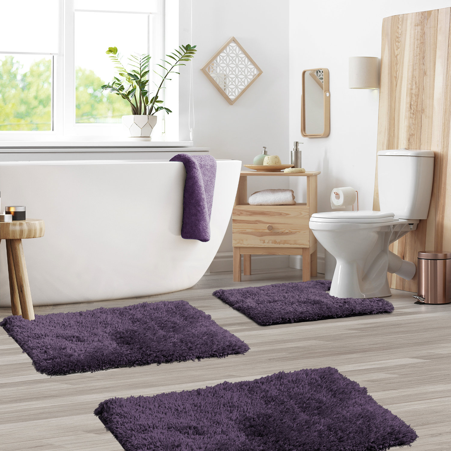 Red Barrel Studio® Kriebel Ultra Soft Bathroom Rugs with Non-Slip Backing & Reviews | Wayfair