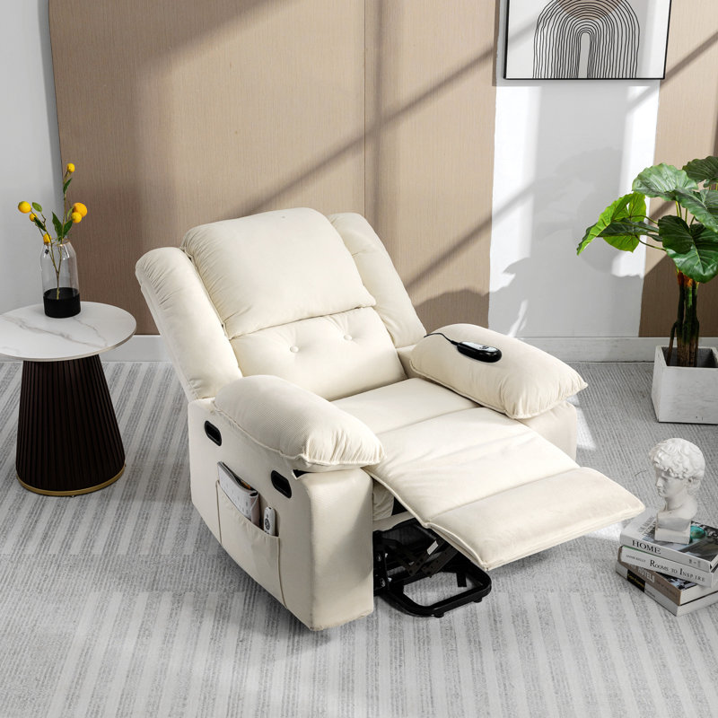 Massage Recliner,Power Lift Chair For Elderly With Adjustable Massage And Heating Function,Recliner Chair With Infinite Position And Side Pocket For Living Room