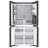 Samsung Bespoke 22 cu. ft. Counter Depth 4-Door French Door Refrigerator with Zero Clearance Fit & Food Showcase Door in White Glass