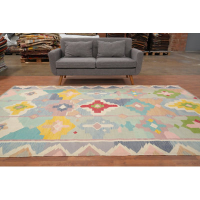 Vegetable Dye Kilim Flat Weave Area Rug 7x10