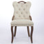 Chaise de salle à manger avec garniture touffetée à la main-117553502