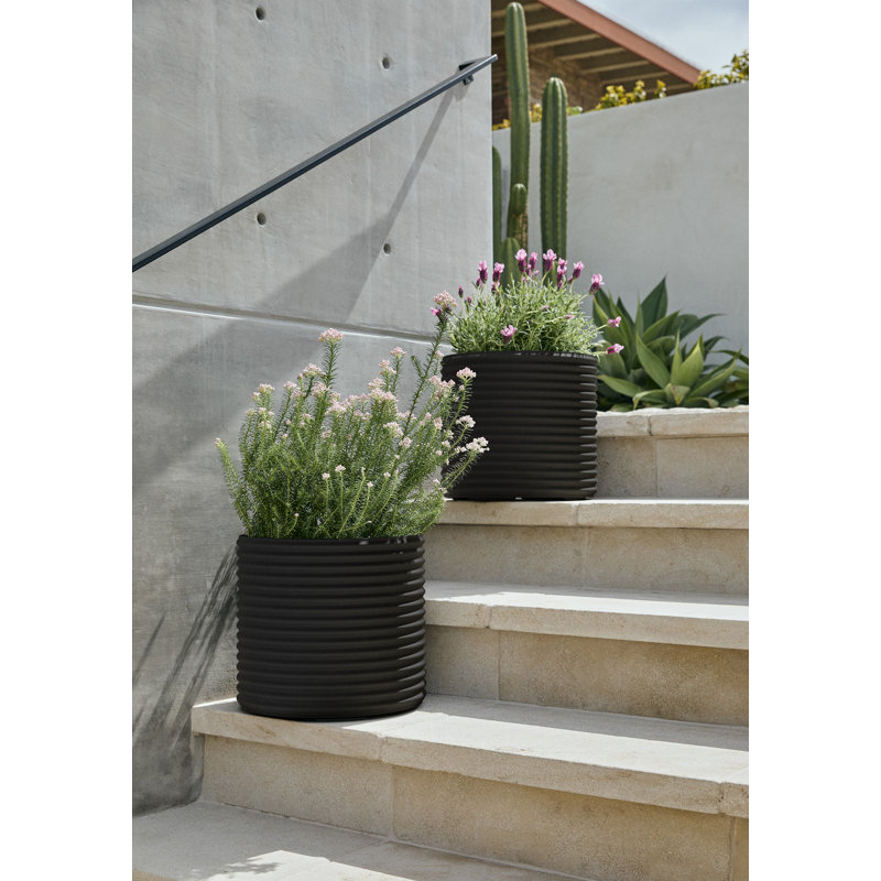 Petit pot à fleurs Veradek Mod Series, 2, H 12,75 po x l 13,75 po x P 13,75 po, Noir