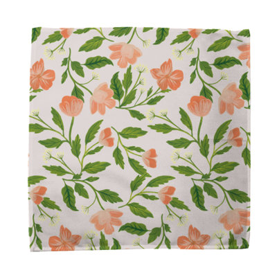 Cacia 100% Cotton Floral Square Napkin