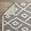 Tapis d'intérieur gris en polyester tissé à la machine Eliot-1066962748