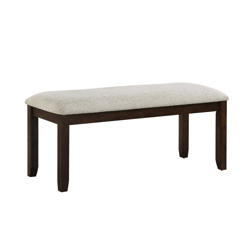 Banc revêtu de chenille cerise foncée pour une ambiance de salle à manger avec ambiance