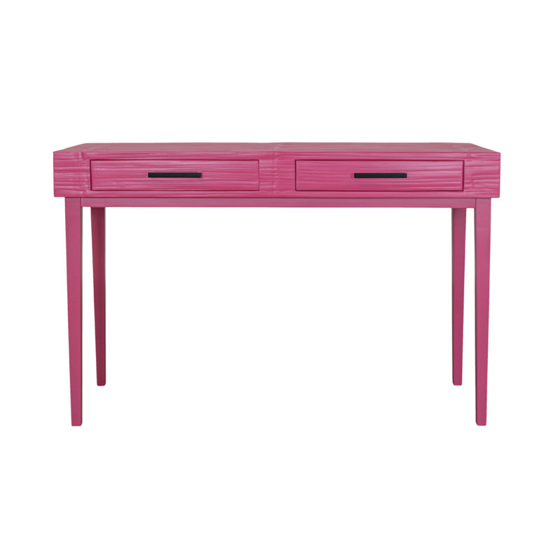 Andros Solid Wood Writing Desk, Hot Pink