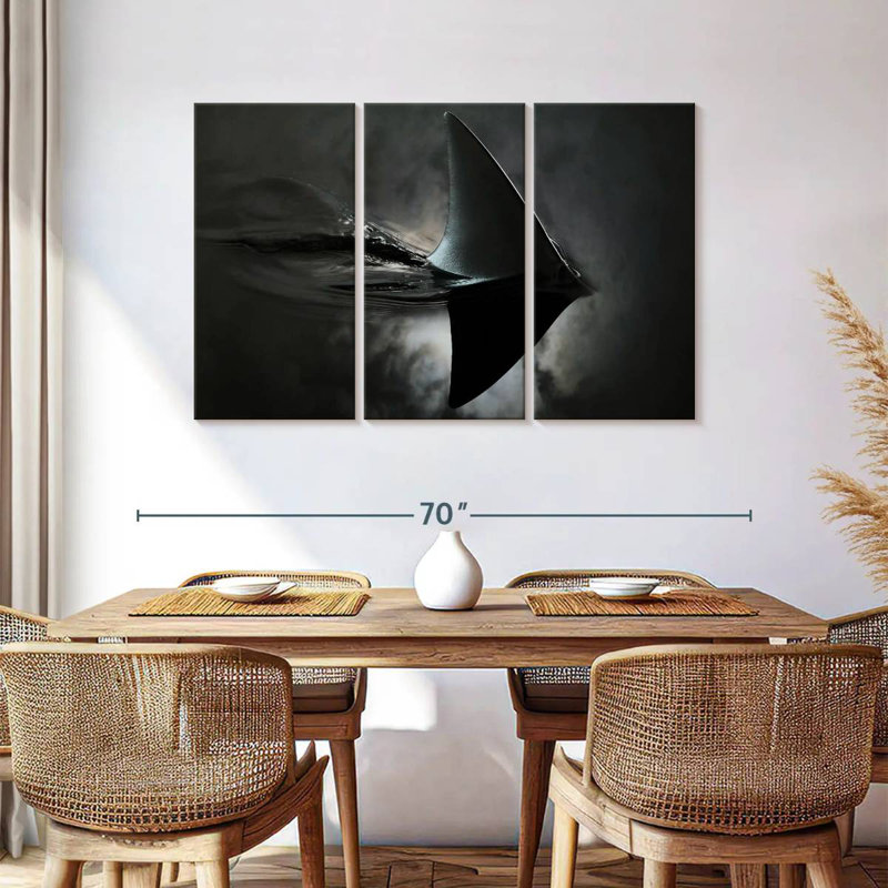 Brampt Shark In Dark Waters, 36" H x 57" W