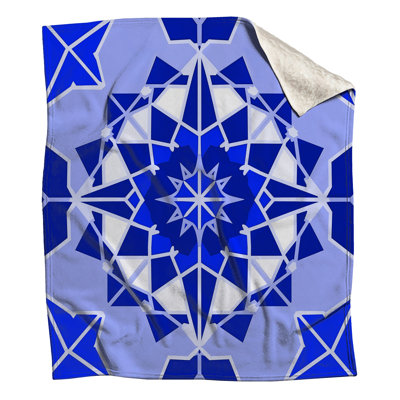 Couvertures de mandala géométriques bleues