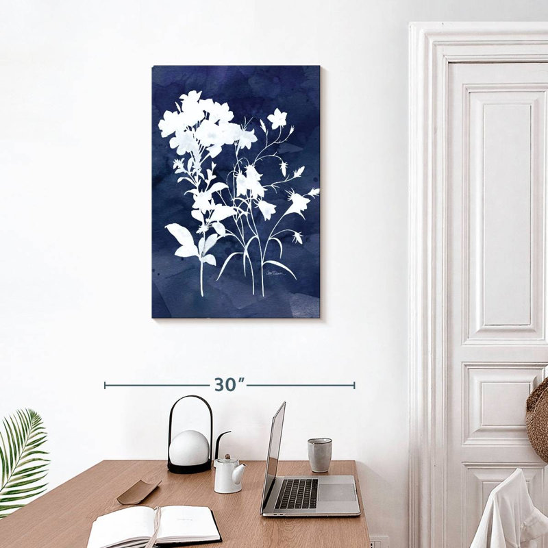 Harnek indigo botanique II, H 30 po x l 20 po