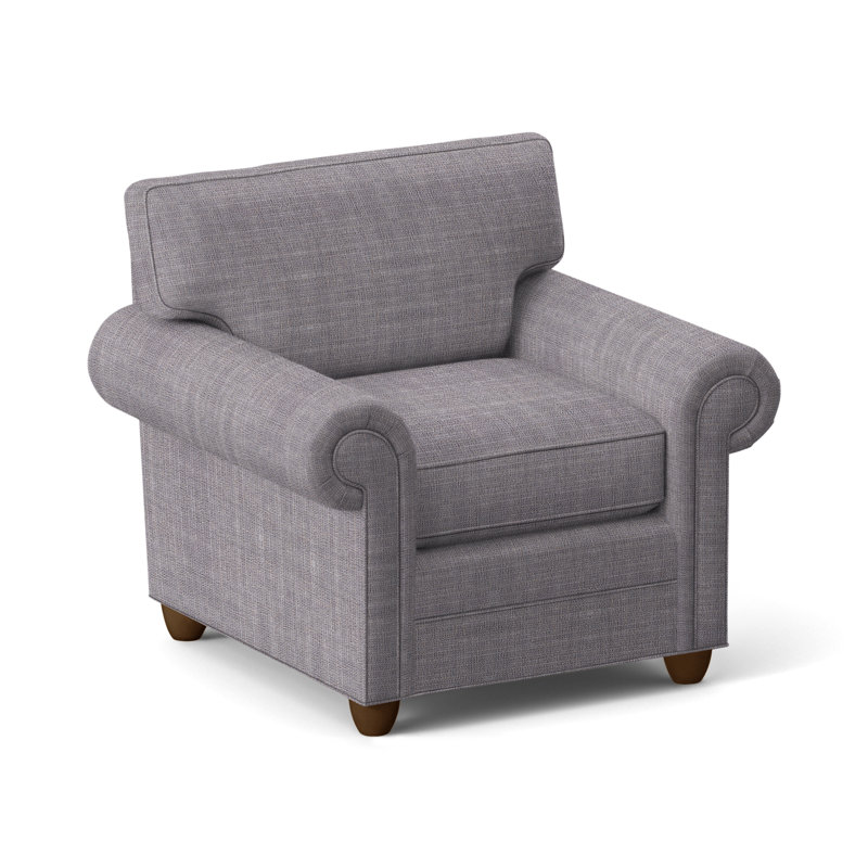 Chaise 42,5 po Main Street, Chenille nomade ardoise Crypton®, La Havane