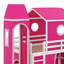Lit mezzanine double avec tente et tour rose