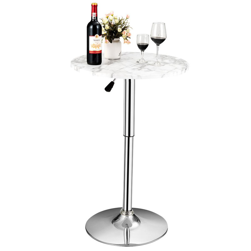 Charterville Round Metal Base Dining Table, White