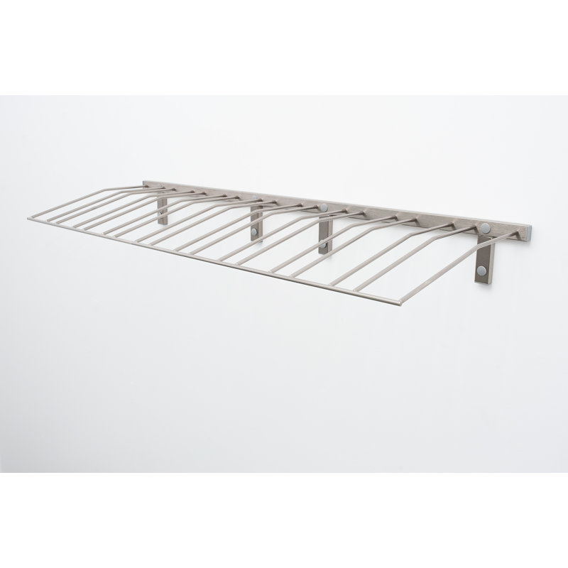 W Series Wine Rack Presentation Row 9 Bottles, Brushed Nickel