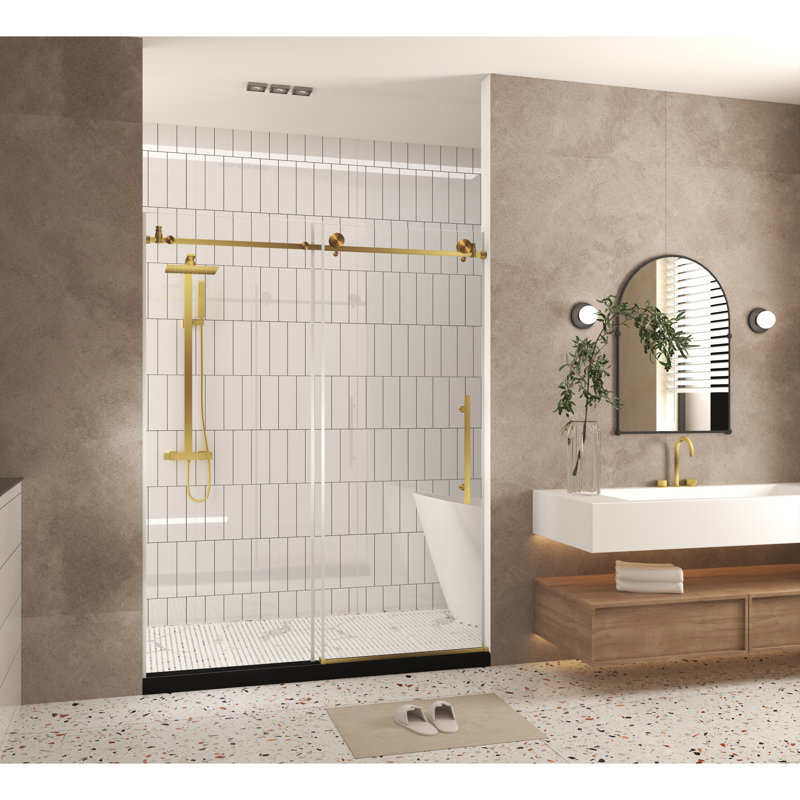 Verre trempé de sécurité avec conception ergonomique en acier inoxydable pour des salles de bain élégantes