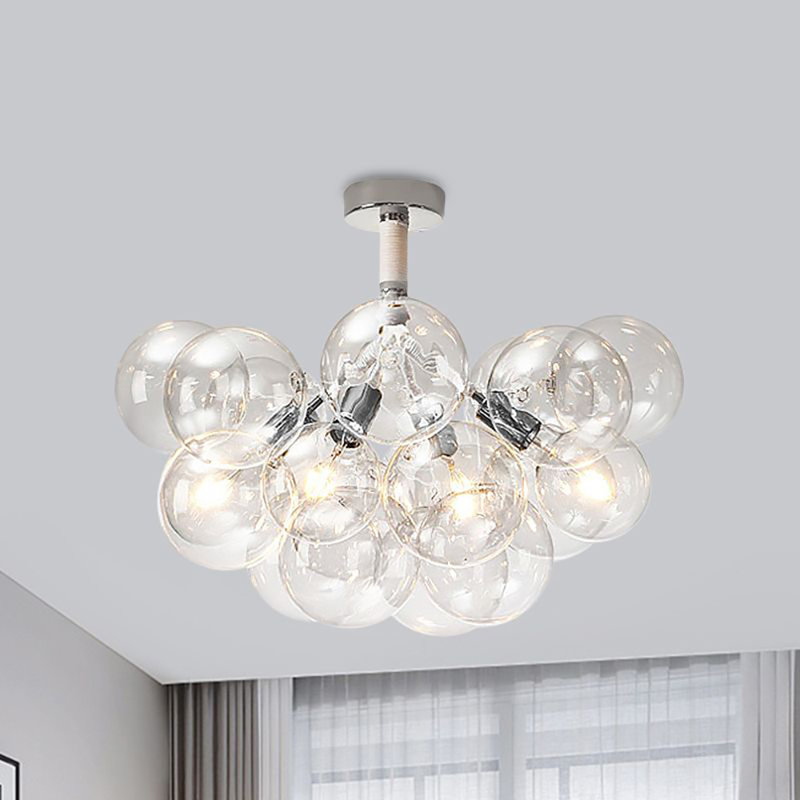Glass Semi Flush Mount