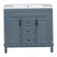 Meuble-lavabo moderne 36 po avec lavabo supérieur-679305154