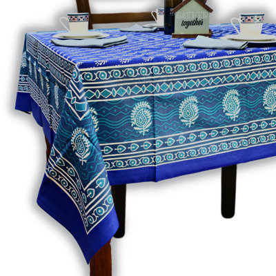Paisley Floral Cotton Tablecloth Rectangle