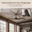 Ventilateur de plafond de 70 pouces avec lumière, moteur à courant continu silencieux, à 6 vitesses, adapté aux salons et aux chambres-129990987