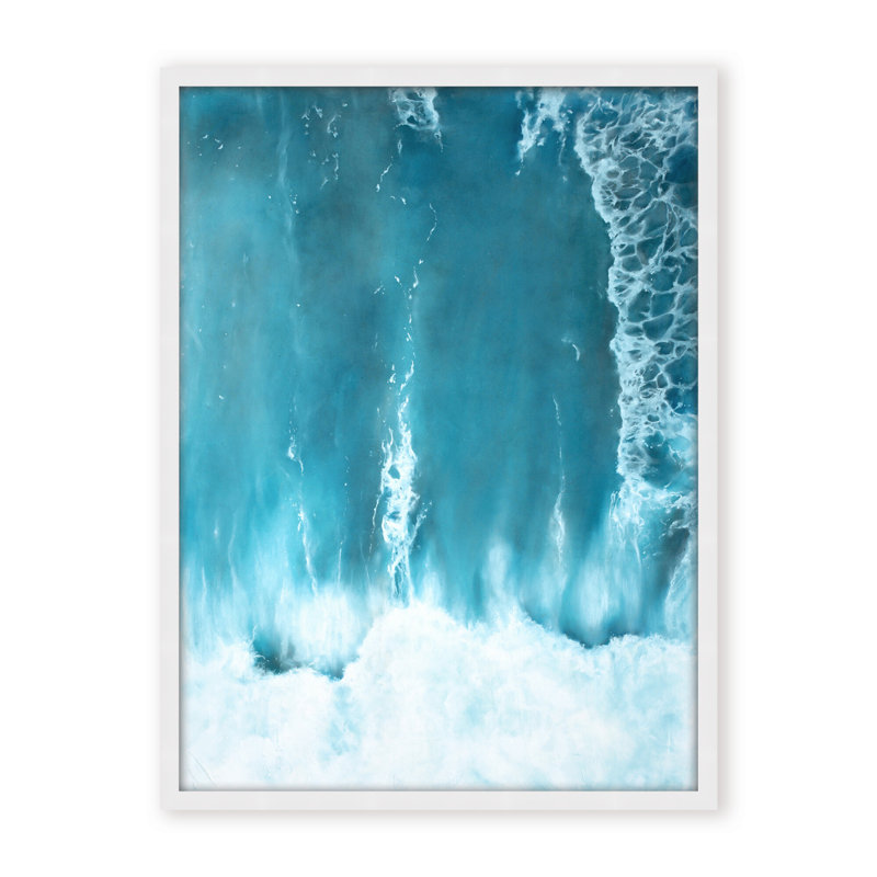 Coastal Retreat Underwater Clouds I by  - Floater Frame Print on Canvas, 40" H x 30" W x 1.125" D, Framed Print, White