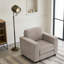 Fauteuil d'appoint surdimensionné avec accoudoirs larges
