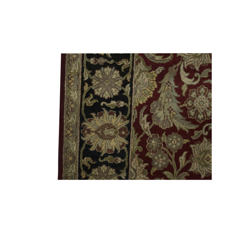 Tapis bleu et noir de haute qualité noué à la main