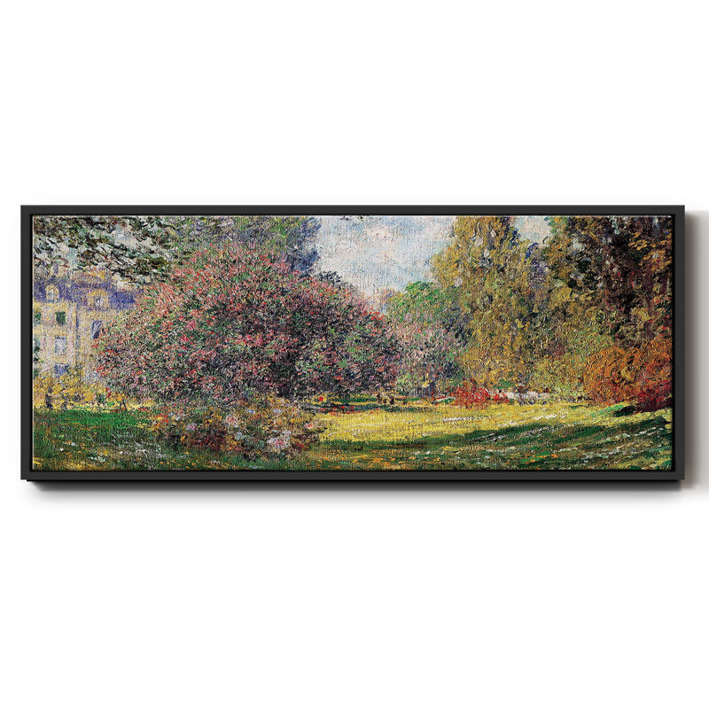 " The Park By Monet ", 24" H x 60" W x 1.5" D, Black