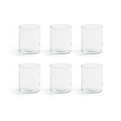 Gobelets en verre gravé Shiraz, ensemble de 6