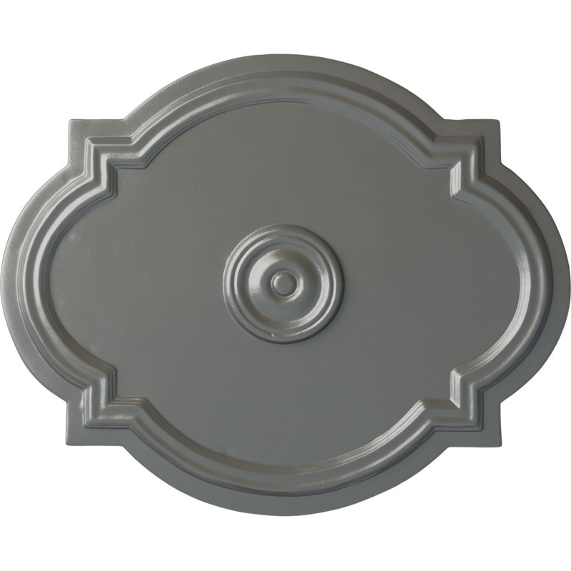 Médaillon de plafond valse l 21 1/4 po x H 17 3/8 po x P 1 po (convient aux auvents jusqu'à 4 1/2 po), Argent