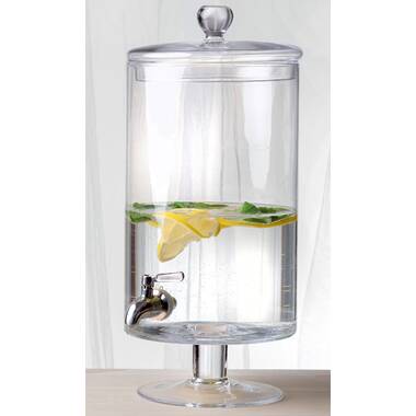 One Set of 2-Piece, 1-Gallon Glass Beverage Dispenser, Easy to Fill with Wide Mouth, Suitable for Outdoor, Party and Daily Use Red Barrel Studio