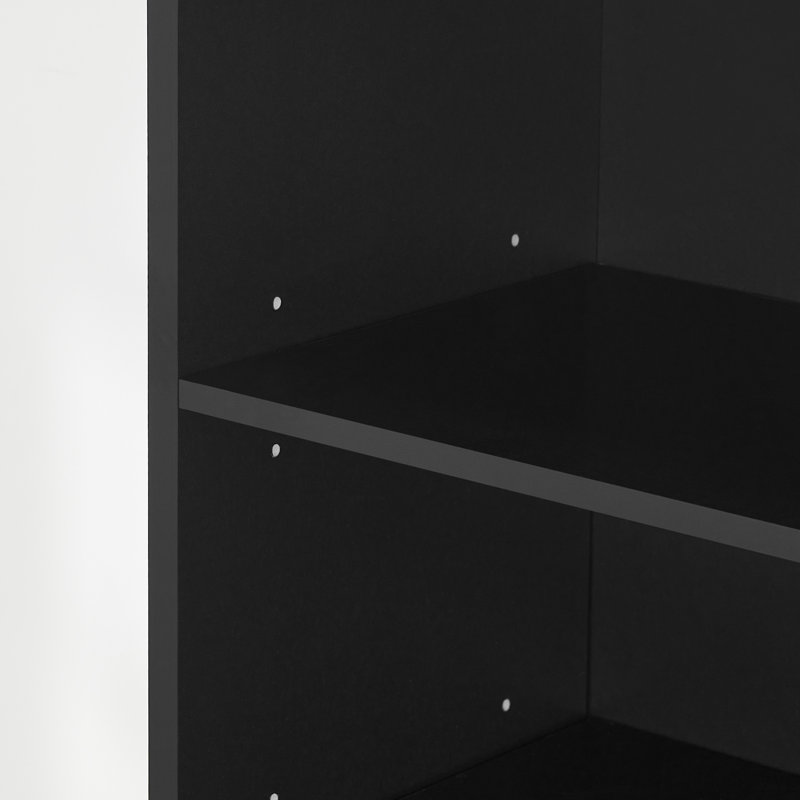 Bibliothèque avec rangement réglable à 8 couches, Noir